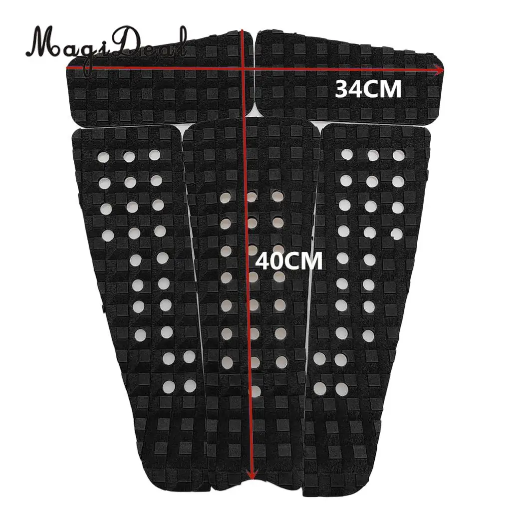 MagiDeal 5Pcs/Set EVA Universal Foot Traction Deck Grip Tail Pad for Surfboard / Skimboard / Kiteboard / Shortboard / Longboard
