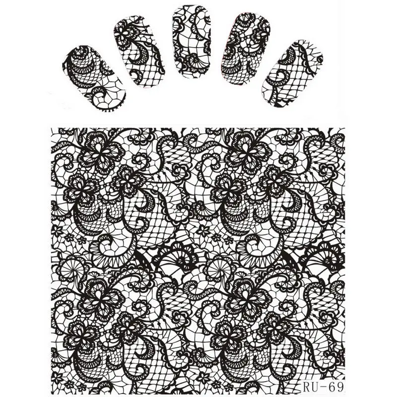 027 26 De Réduction1x Ongle Autocollant Chat Chaton Chiot Fleur Dessin Animé Hibou Oiseau Rose Noir Vert Fleur Ru067 072 In Autocollants Et