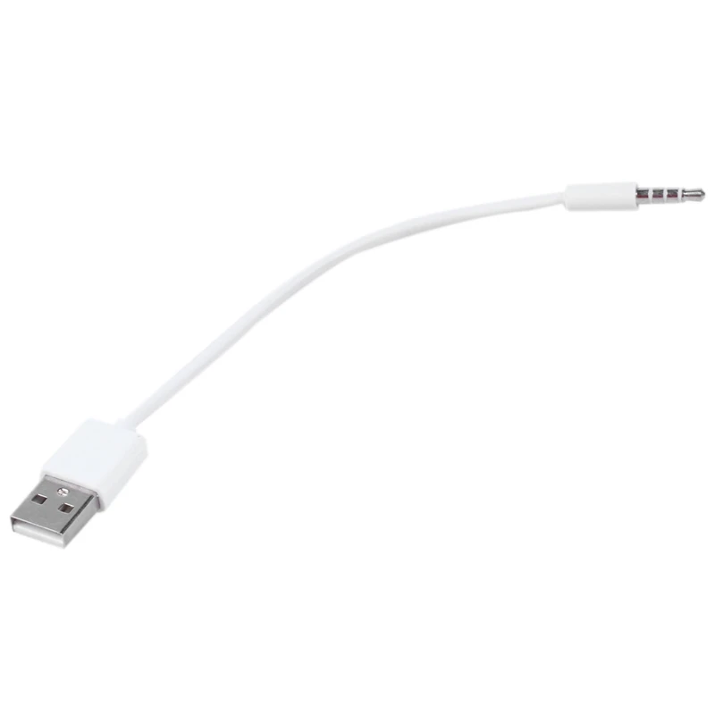 

3.5 mm plug audio AUX plug in cable charging USB 2.0 15 cm white
