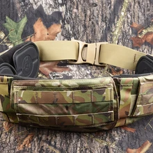 Molle Мультикам пояс Мягкий Пояс airsoft битва Охотничий Тактический федеральной Охота ремень с крючком M2015