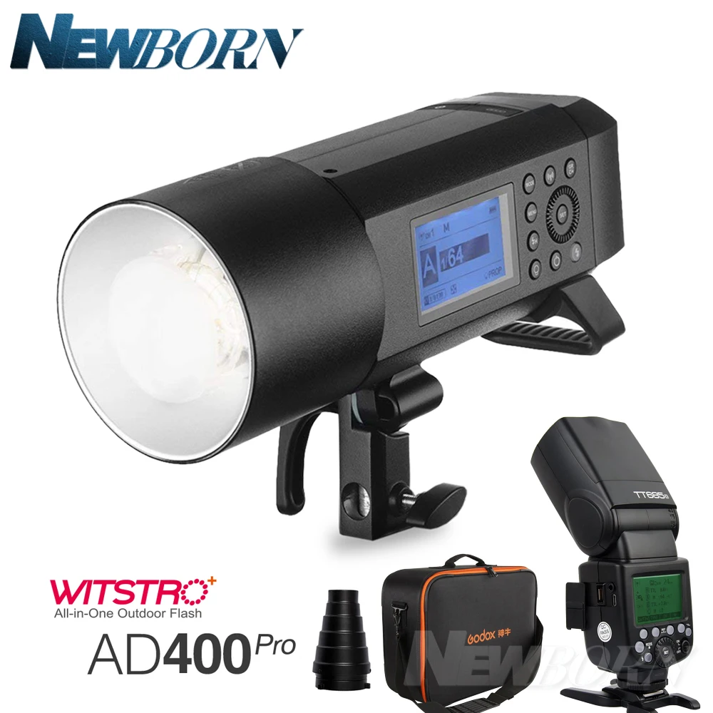 

Godox AD400Pro TTL HSS Flash Built-in 2.4G Wireless X System Li-on Battery Outdoor Flash+TT685N For Nikon Camera Free Gift