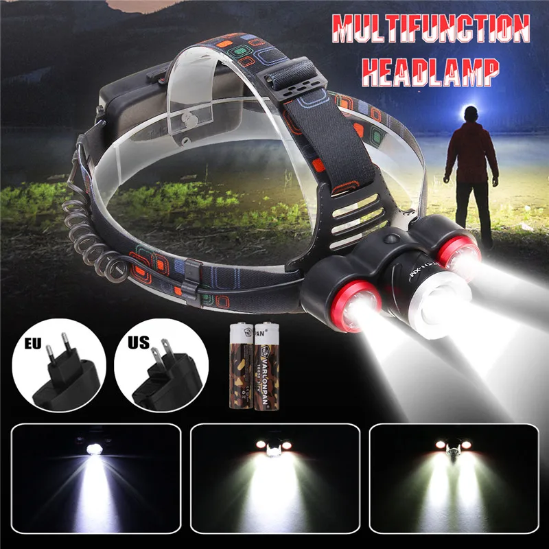 

T6 LED Body Motion Sensor Headlamp 18650 Rechargeable Waterproof Head Torch flashlight Fishing Hunting Light