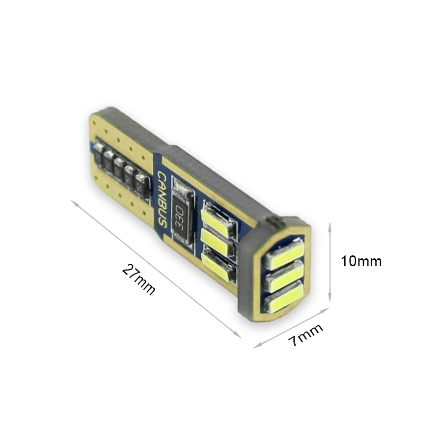 YCCPAUTO T10 подключению Can-шины без ошибок W5W белый автомобиль клин хвост боковых габаритных огней 9 светодиодный 4014SMD нет полярности хорошее качество 1 шт