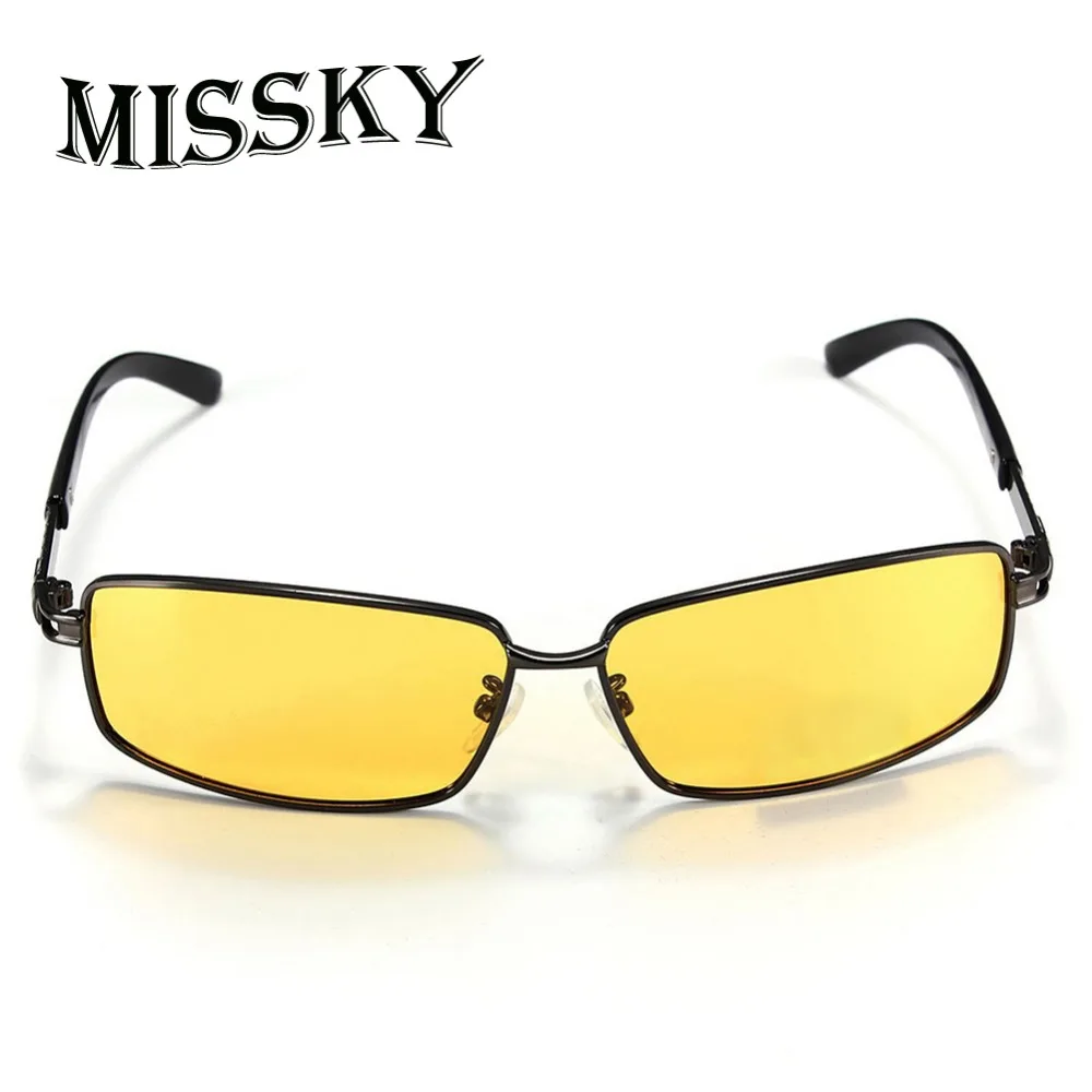 Men Polarized Sunglasses Yellow Frames Fashion Classic Glasses Retro Men's Business Sunscreen