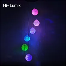 Kitop 6Leds Solar Wind Chimes LED decorative Light Multicolor Ball Hanging lighting For Window/ Party/ Garden/Wedding etc.