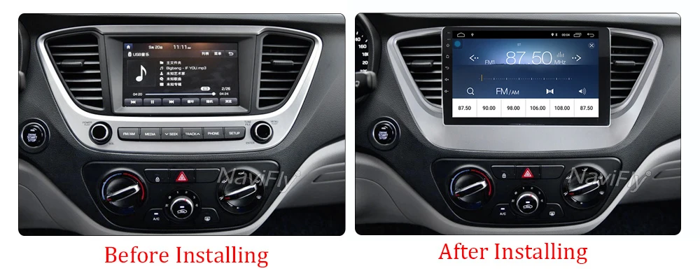 Discount NaviFly Car Radio Multimedia no 2 din android Video Player Navigation GPS For Solaris 1 2 Hyundai Accent Verna Sedan 2