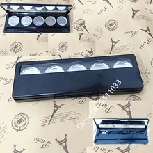 15 шт. Черные Квадратные Пустые Тени для век компактные DIY Пластиковые 5 сетки 26,2 мм Румяна чехлы с зеркалом алюминиевая коробка для Косметической Пудры