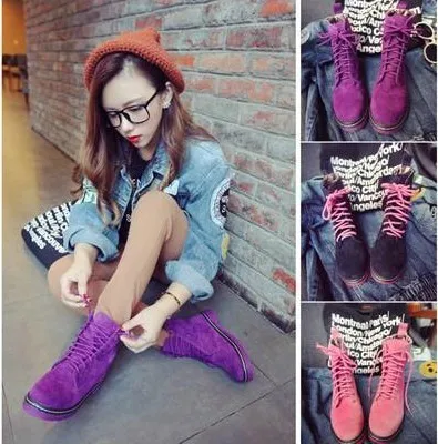 2015 Sapatos Femininos Boots Winter The Version of An Internet Star Explosions Suede Short Tube Color Nubuck Martin And Cotton | Обувь