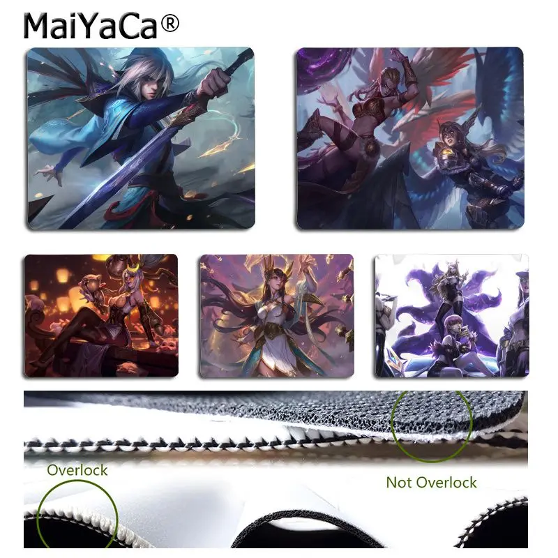 Красивое аниме MaiYaCa League of legends комфорта маленькая Мышь коврик игровой pad простой