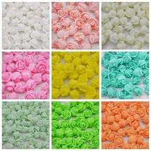 100 pçs mini 2cm espuma rosa artificial flor de casamento noiva bouquet festa decoração presente aniversário scrapbook diy artesanato suprimentos
