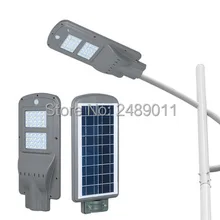 20 Вт 40 Вт 60 Вт светодиодный солнечные уличные фонари на открытом воздухе Водонепроницаемый IP65 с пассивным ИК-датчиком, светодиодами света 50 мм Интерфейс умного изменения света 5 шт./лот