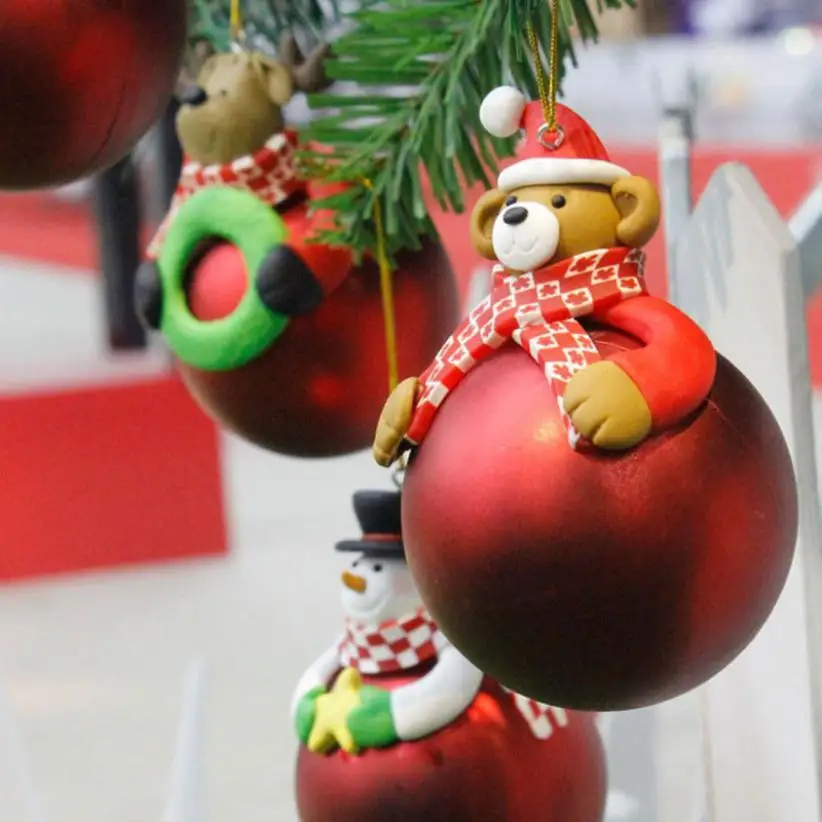New Cartoon Soft Pottery Christmas Ball Decorations For Home Tree Navidad Arvore De Natal Gift | Дом и сад