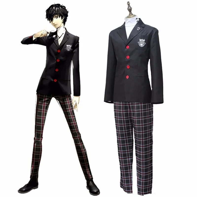 

Game Persona 5 Akira Kurusu Cosplay Costume P5 Ren Amamiya Full Set School Uniform Mens Suits Halloween Unisex Blazer Outfit