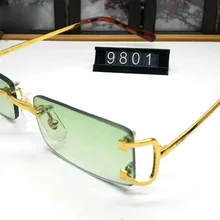Pawes, очки, оправа, мужские солнцезащитные очки, Золотая оправа, очки без оправы для мужчин, антибликовые, прозрачные линзы, очки по рецепту, 9801