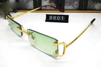 

Pawes Glasses Frame Men Sunglasses Gold Rimless Eyeglasses for Man Anti Reflective Clear Lens Prescription Spectacles 9801