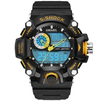 

2018 Newest G Style Quartz LED Digital Watch Men Dual Time Man Sports Watch Mens Luxury Smael S Shock Military Army Reloj Hombre