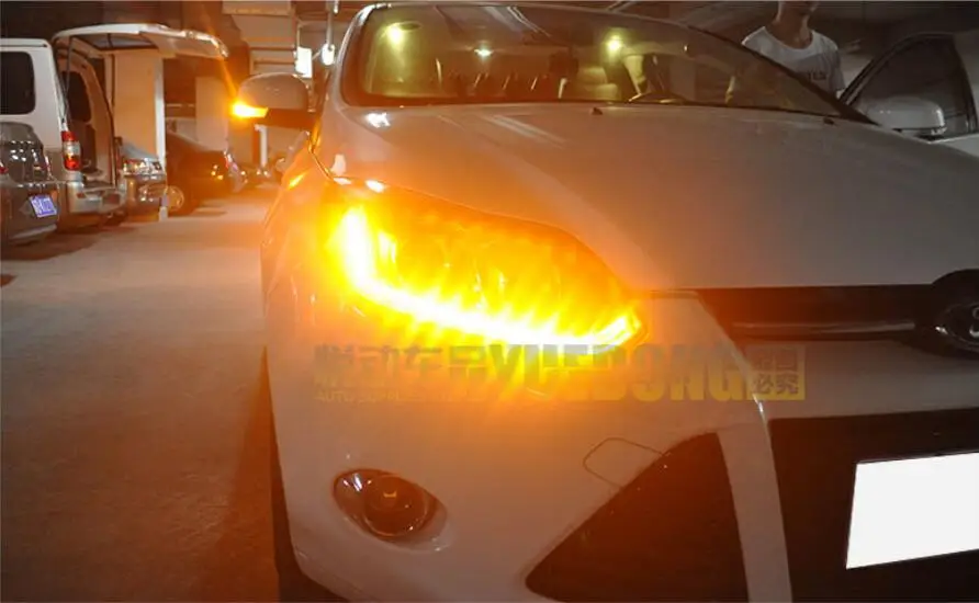 HID, 2012~, автомобильный Стайлинг для Головной фонарь с фокусом, светодиодный DRL противотуманная фара для фокусировки