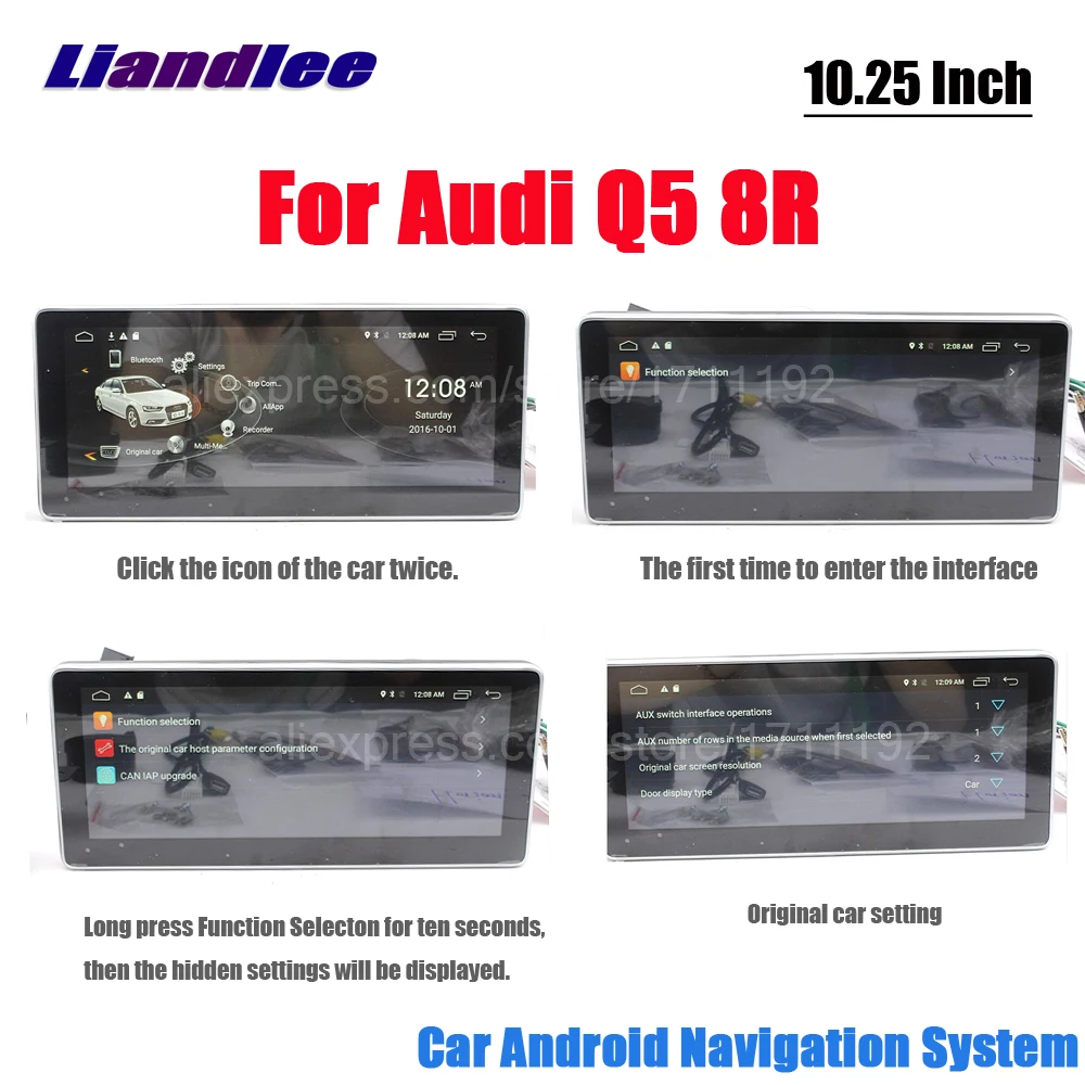 Best Liandlee Android For Audi Q5 8R 2008~2017 Original Car Style Carplay Mirror Link Player Camera Screen Map GPS Navi Navigation 2