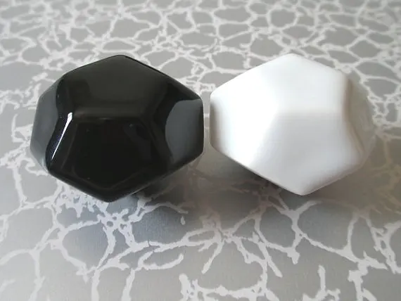 

Drawer Knob Pulls Handles Kitchen Cabinet Knobs Door Knob Modern Furniture Hardware Black White Diamond Porcelain