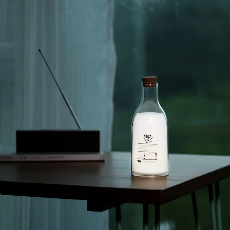 

LED Milk Bottle Night Light USB Charging DIY Message Bottle Lamp Sleep House Party Decor Creative Children Gift