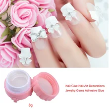 8g ногтей Клей для нейл-арта украшения ювелирные камни или следы клея УФ-СВЕТОДИОДНЫЙ БИО-Гели Soak Off CHE Gel для маникюра, оборудование для маникюра
