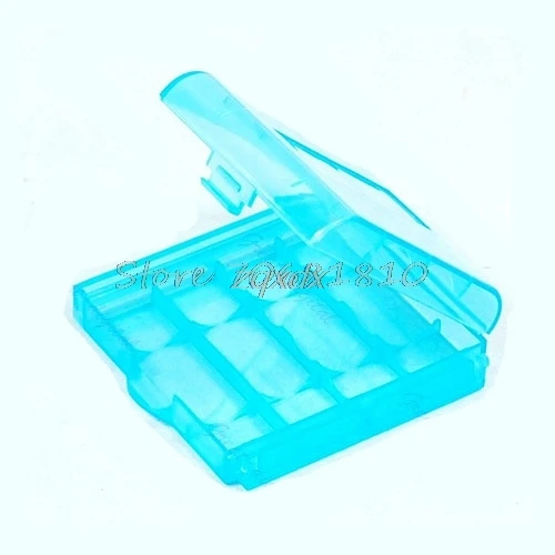 

1Pc Hard Plastic Case Holder Storage Box AA AAA Battery Blue Z09 Drop ship
