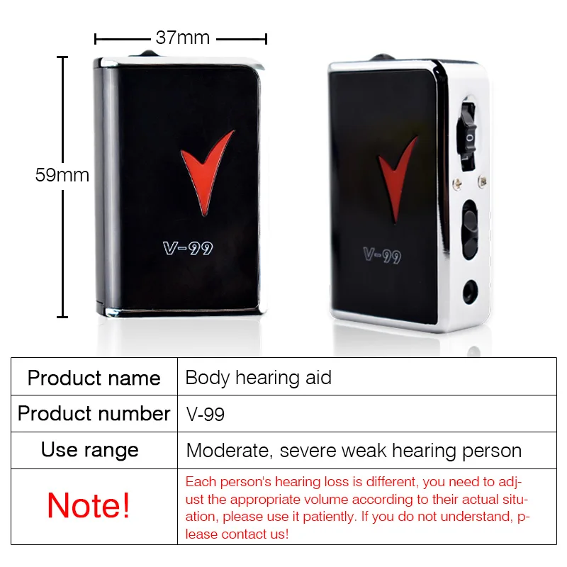 V99 Hearing Aids High Power Voice Amplifier Volume Adjustable Hearing Aid Best Sound Amplifier Receiver Elderly Deafness
