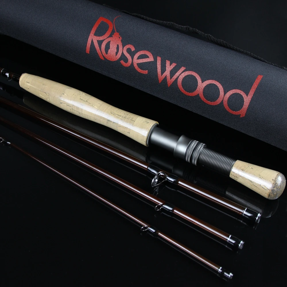 

High Performance 4-Piece Fly Rod Traveller, 9' 2.7m Fast Action Fly Fishing Rod Portable Flyfishing Pole With Rod Tube