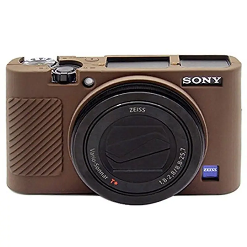 PULUZ мягкий силиконовый защитный чехол для sony RX100 III/IV/V - Цвет: Coffee