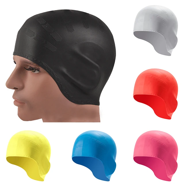 Adult Children Outdoor Swimming Cap Water Sports Waterproof Silicone