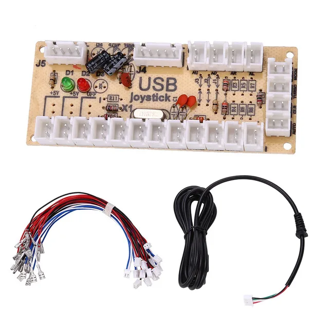 

Joystick USB Encoder Push Button Board With Cable Cord For Arcade Game Machine