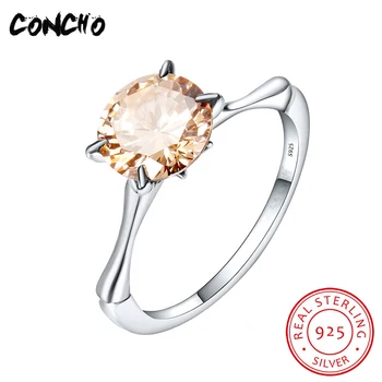 

2018 Direct Selling New Trendy Bands Zircon Party Anel Feminino Concho Jewelry 925 Sterling Geometric Rings For Women