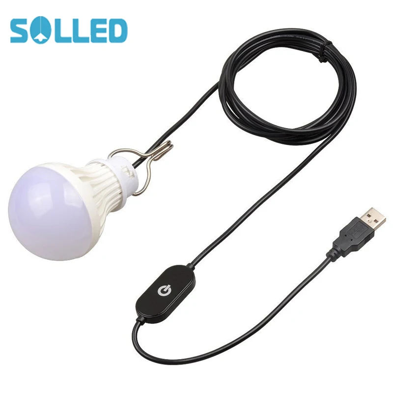 

SOLLED Portable USB LED Light Bulb Dimmable LED Camping Lantern for Outdoor Tent Lighting Kid's Bedside Lamp Emergency Light