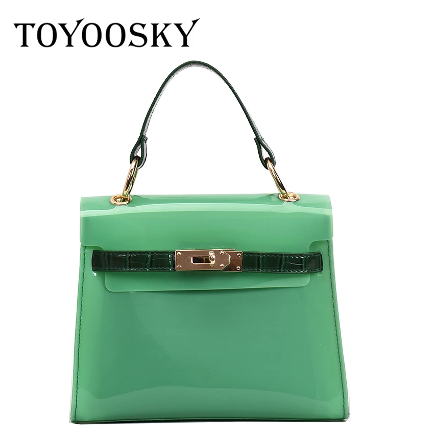 

TOYOOSKY 2019 Design Luxury Brand Women Transparent Bag Clear PVC Jelly Small Tote Messenger Bags Female Crossbody Shoulder Bags