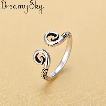 

Bohemian Exaggeration Bridal S925 Crown Rings For Women Luxury Sterling Silver Jewelry Girls Fancy Ring joyas de plata 925