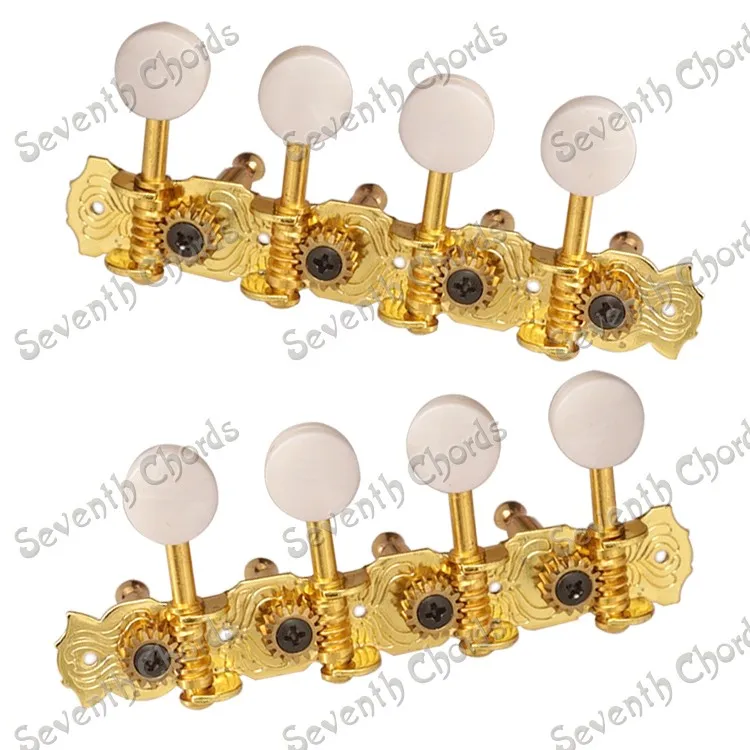 

A Set Gold 4R4L String Tuning Pegs Tuners Machine Heads For Mandolin