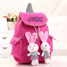 2016 limitée Mochila Escolar pour enfants sacs d’école pour bande dessinée vague Point sac petit lapin pendentif belle toile Bag0.18