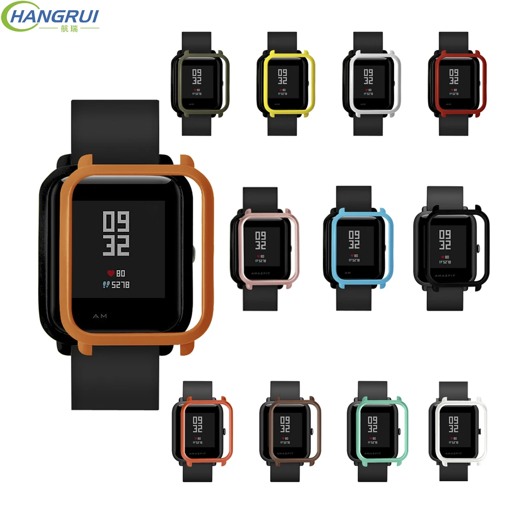 

Hangrui For Xiaomi Huami Amazfit Bip Correa Slim PC Protective Frame Cover for Amazfit Bip Bit Youth Watch case Accessories