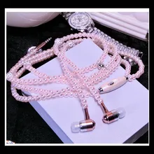 2018 Pearl Necklace Earphone Stereo Earpiece Magnetic Design 3D surround sound In ear Hands Free Earbuds