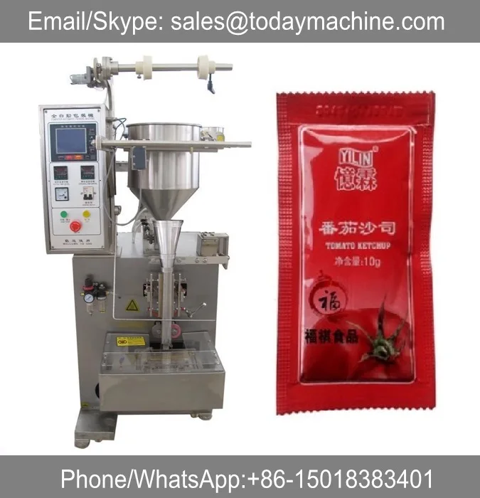 

Food sachet honey tomato paste salad sauce stick pouch packing machine