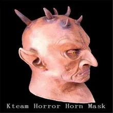 Top Grade 100% Latex Six Horned Mask Scary Monster Mask Halloween All Party Mask Fancy Dress Toys Gifts Free Shipping