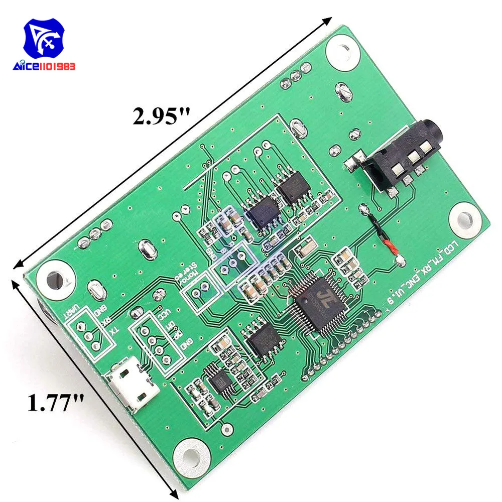 Цифровой Стерео FM Радио беспроводной приемник модуль ЖК-дисплей DSP PLL 87,0 МГц-108,0 МГц с поворотным потенциометром с ручкой