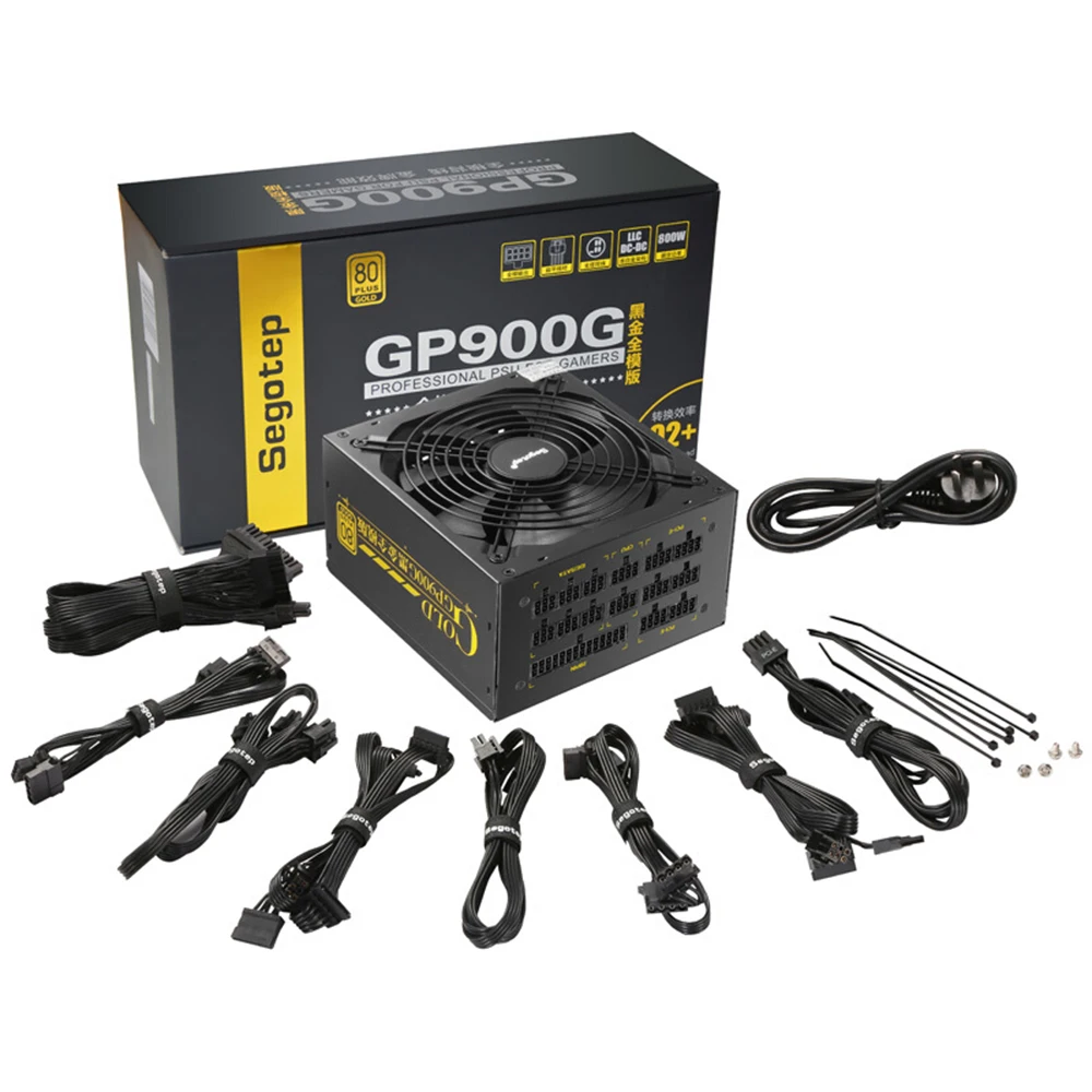Segotep 800 واط GP900G كامل وحدات atx pc الكمبيوتر امدادات الطاقة كفاءة الألعاب psu 12 فولت pfc النشطة sli جاهزة 91% 80 زائد الذهب Segotep 800 واط GP900G كامل وحدات atx pc الكمبيوتر امدادات الطاقة كفاءة الألعاب psu 12 فولت pfc النشطة sli جاهزة 91% 80 زائد الذهب