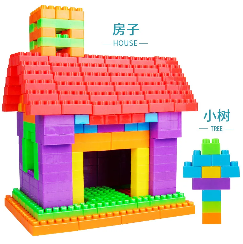 Детские большие частицы, строительные блоки, раннее образование, собранные в строительные блоки, игрушки, детские развивающие игрушки