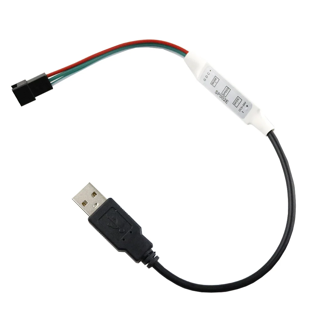 5 В USB RGB контроллер 3 кнопки SP002E мини Диммер WS2812B WS2812 управление 5050 RGB красочный Светодиодный модуль полосы пикселей JQ