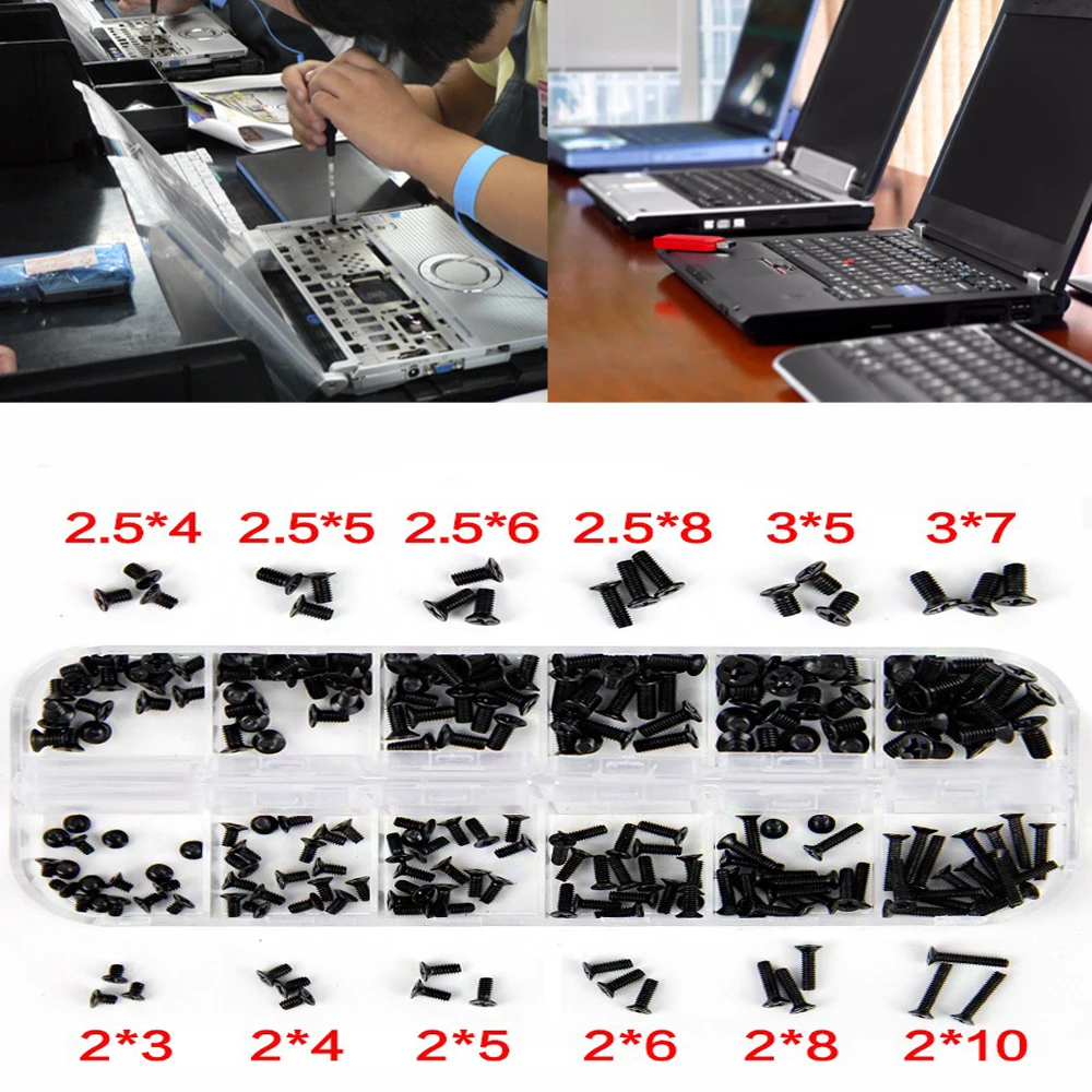 

HOT 300pcs/set Laptop Screws Set Kits with Box 15 Size Notebook computer Repair Screw Set for IBM HP TOSHIBA SONY DELL SAMSUNG