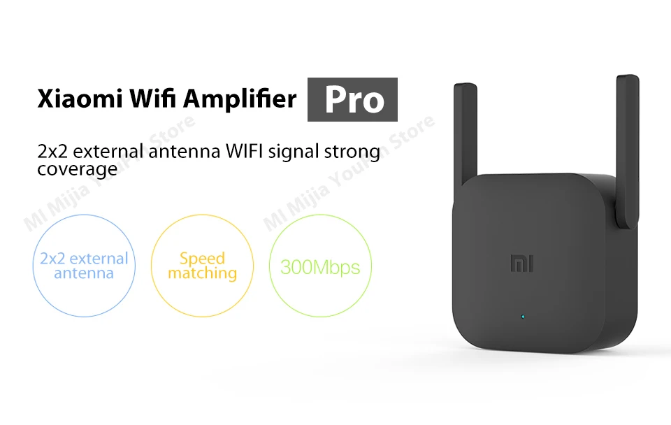 Original Xiaomi Pro 300M WiFi Router Amplifier Network Expander Repeater Power Extender Roteador 2 Antenna for Mi Router Wi-Fi (1)