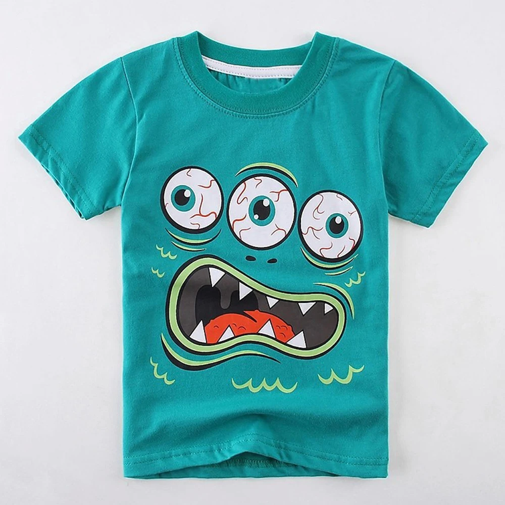 18M 6T Baby Boy T shirt Cartoon Casual Short sleeve T shirt High