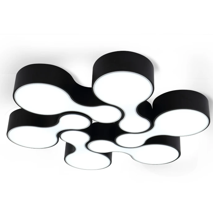 

Post modern new arrival ceiling lights bowling shape led combo ceiling lamp balck white LED metal acrylic Ceiling mounted light