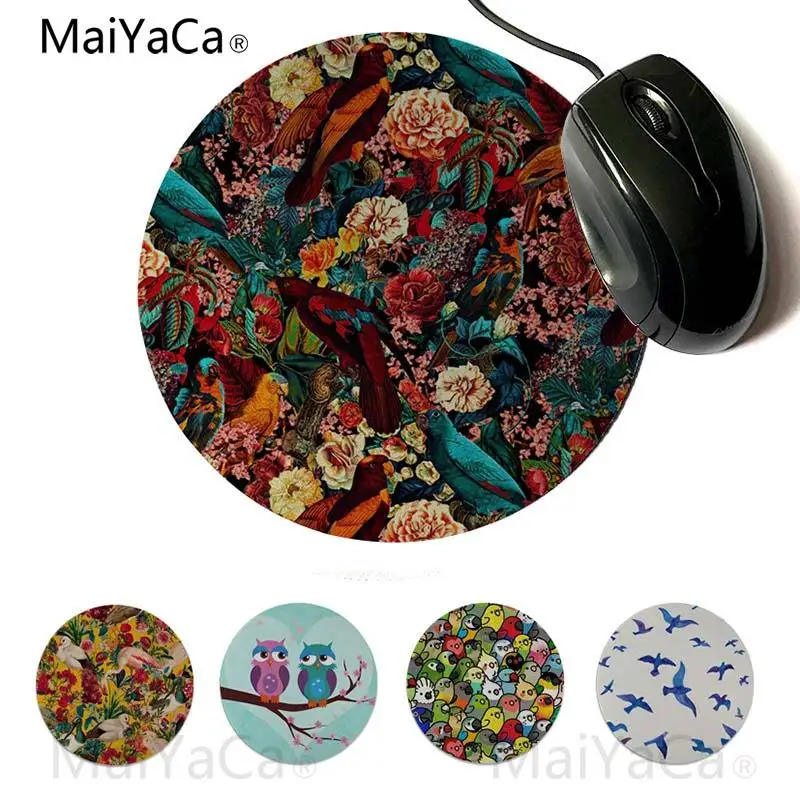 Красивое аниме Maiyaca цветочные и птицы геймер коврики для игры Мышь pad 200x200 мм 220x220